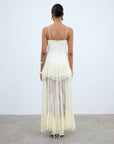 KALA MIDI DRESS IN IVORY LACE - De La Vali