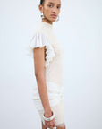 NOOR MINI DRESS IN IVORY LACE - De La Vali