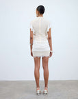 NOOR MINI DRESS IN IVORY LACE - De La Vali