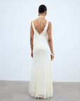 ADOLPHUS MAXI DRESS IN IVORY LACE - De La Vali
