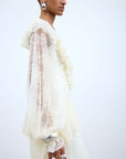 ESEN MAXI DRESS IN IVORY LACE - De La Vali