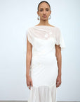 VENITA MAXI DRESS IN IVORY GEORGETTE - De La Vali