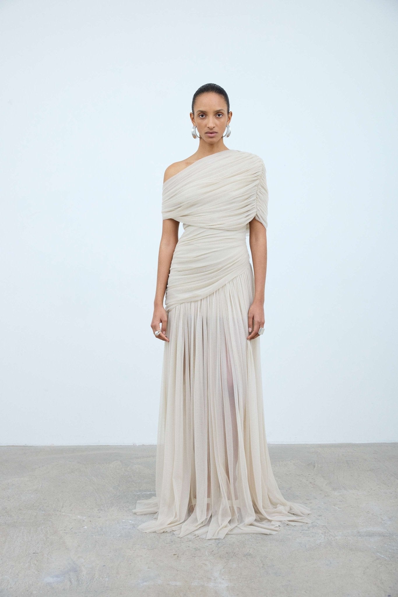 HIMALIA MAXI DRESS IN ANTIQUE TULLE - De La Vali