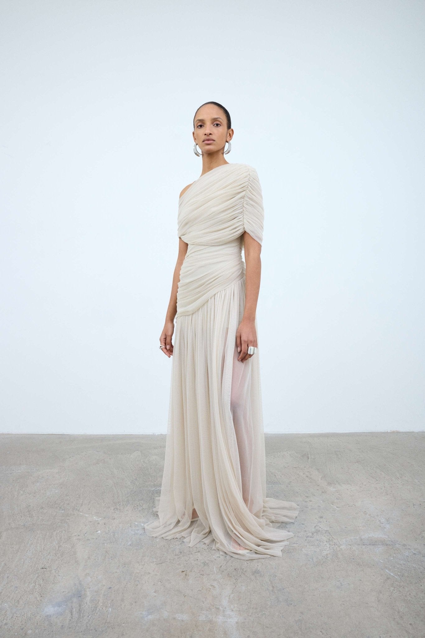 HIMALIA MAXI DRESS IN ANTIQUE TULLE - De La Vali