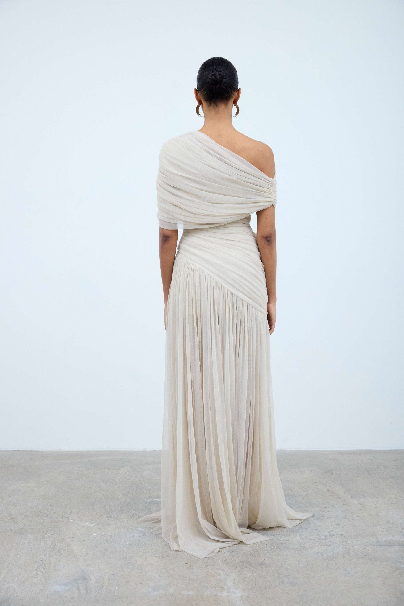 HIMALIA MAXI DRESS IN ANTIQUE TULLE - De La Vali