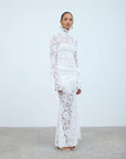BODITA MAXI DRESS IN WHITE LACE - De La Vali