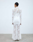BODITA MAXI DRESS IN WHITE LACE - De La Vali