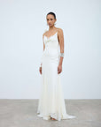 DIA MAXI DRESS IN IVORY CHIFFON - De La Vali