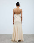 DIA MAXI DRESS IN ANTIQUE SILK CHIFFON - De La Vali