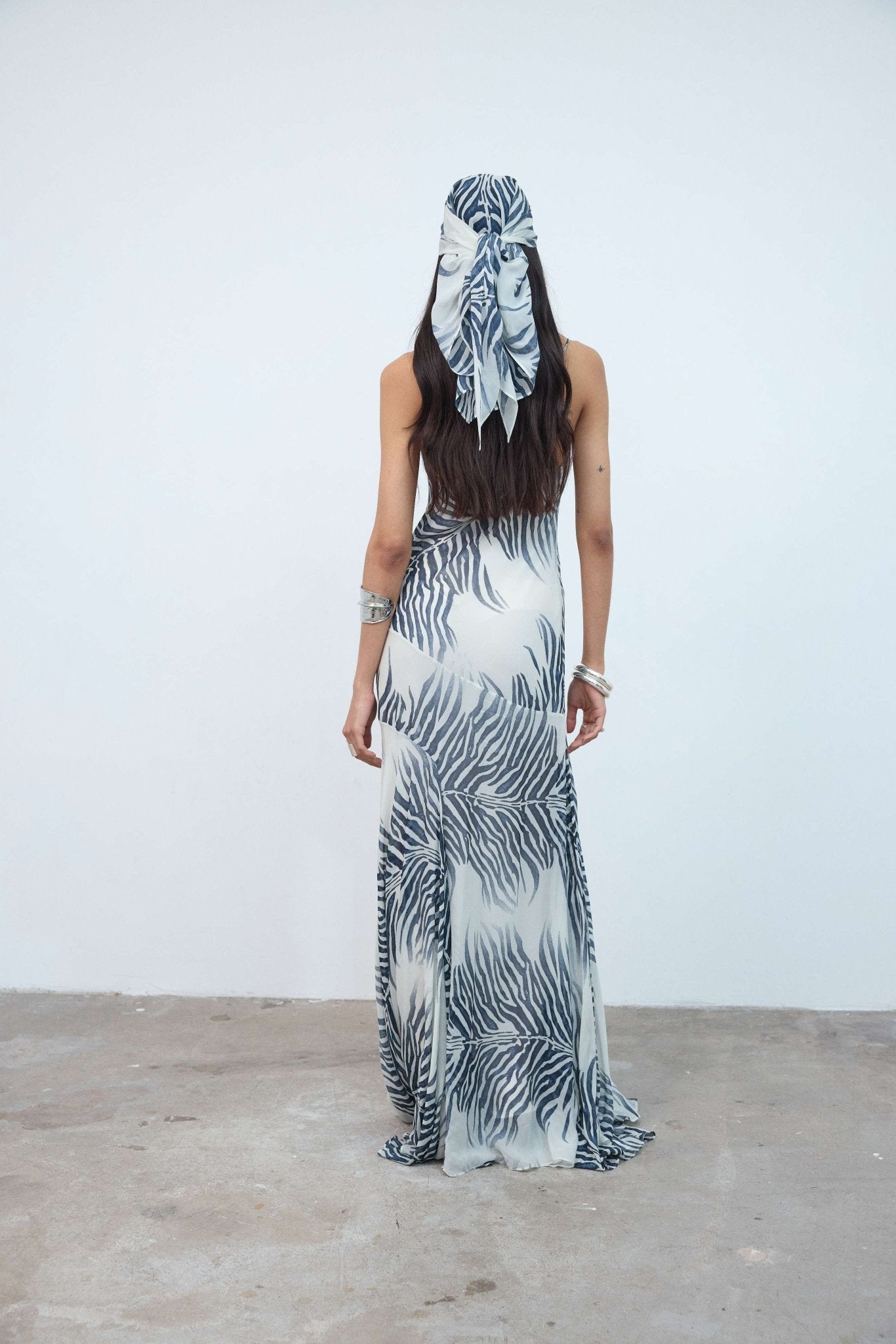 ATTICA MAXI DRESS IN ZEBRA PRINT GEORGETTE - De La Vali