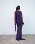 DIOSA SKIRT IN PURPLE GEORGETTE - De La Vali