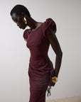FLORENTINE MAXI DRESS IN EARTH CHIFFON