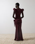 FLORENTINE MAXI DRESS IN EARTH CHIFFON
