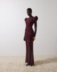 FLORENTINE MAXI DRESS IN EARTH CHIFFON