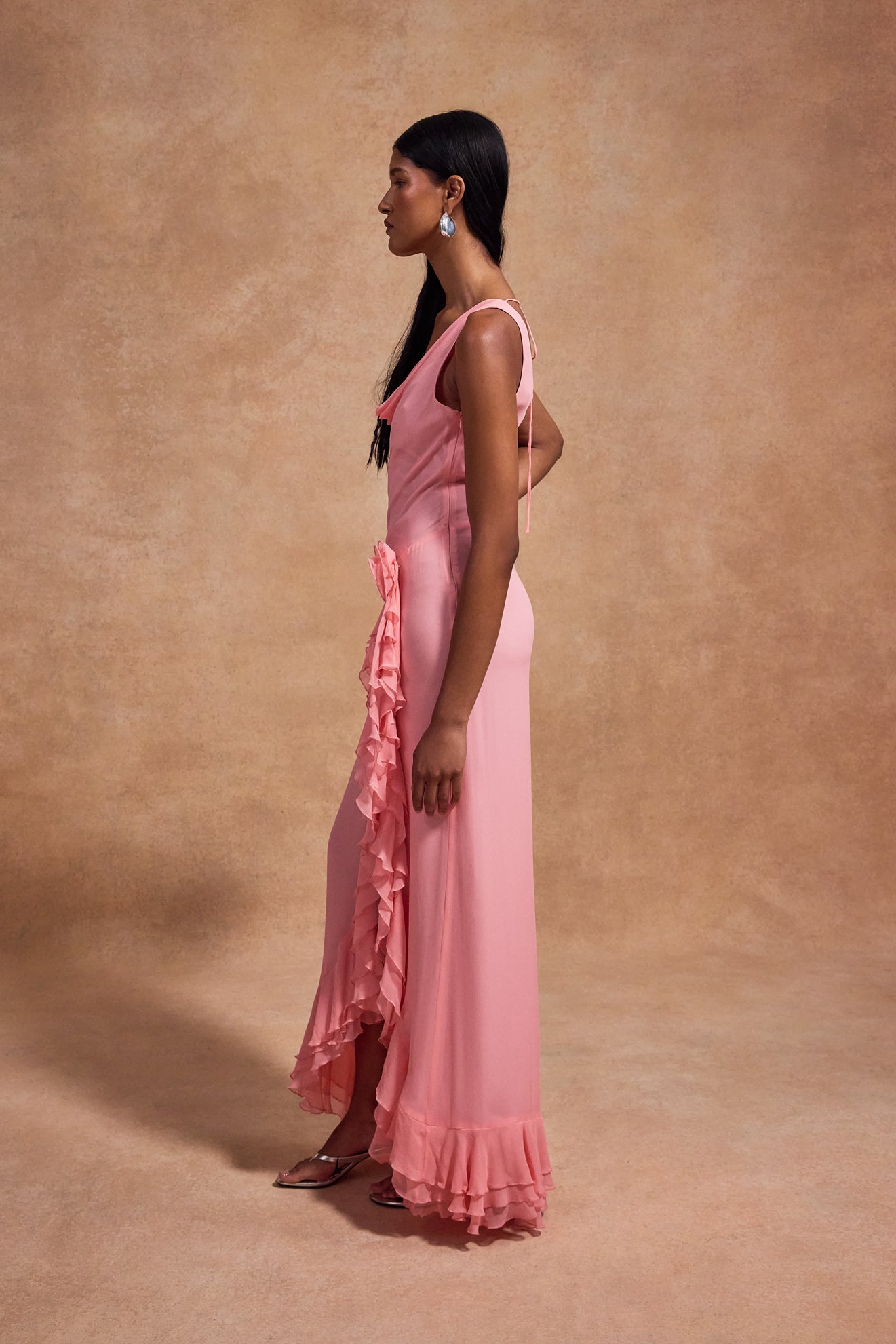 VIAJE MAXI DRESS IN BALLET SILK CHIFFON - De La Vali