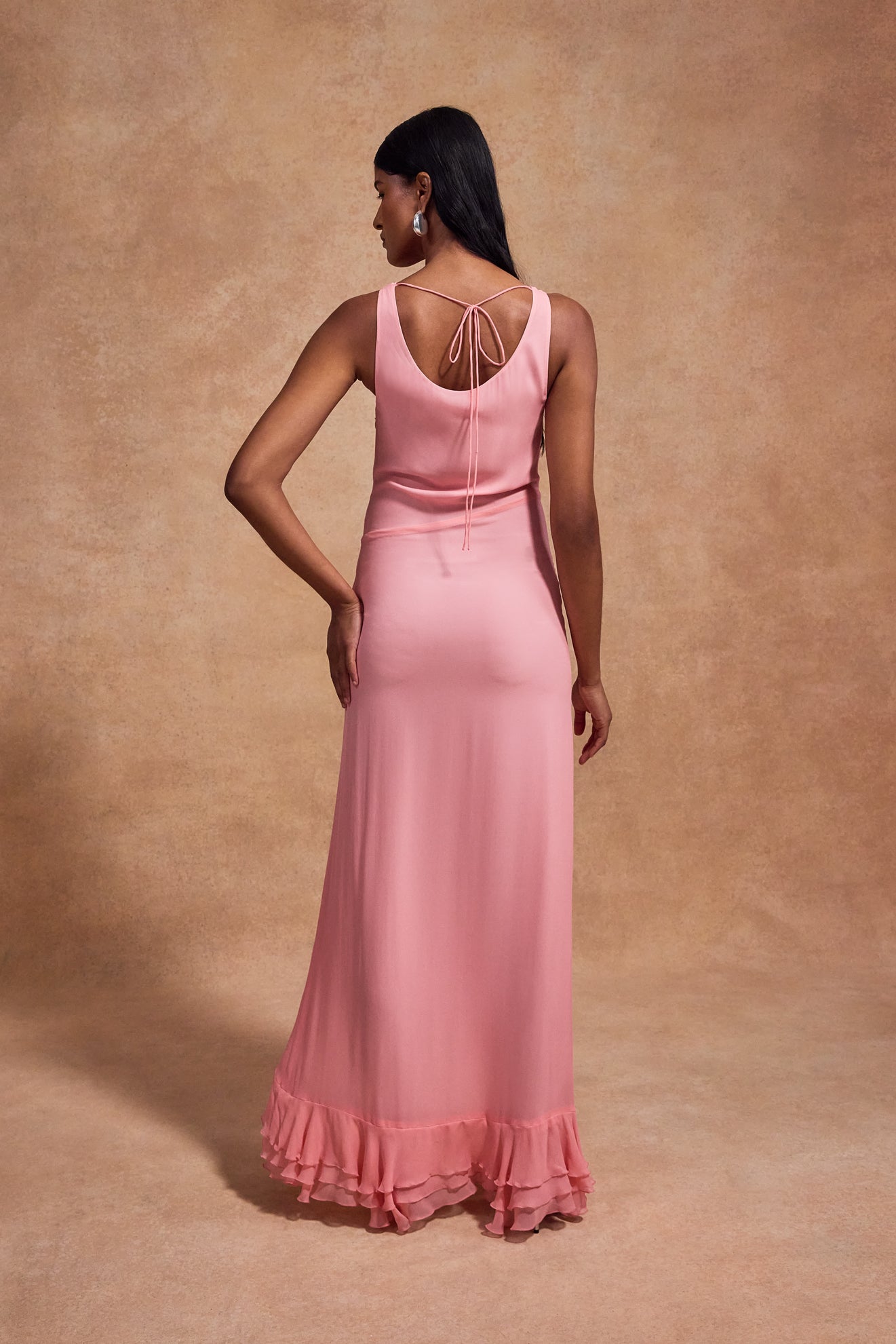 VIAJE MAXI DRESS IN BALLET SILK CHIFFON - De La Vali