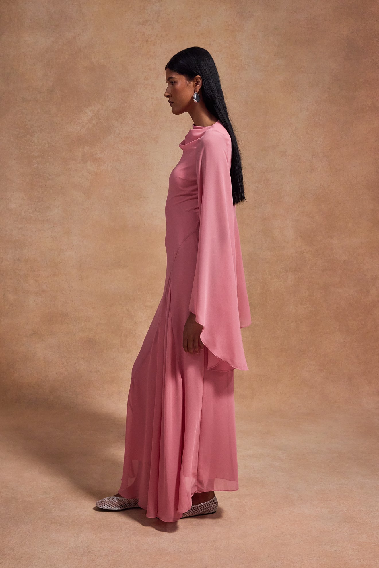 HAUSOS MAXI DRESS IN BALLET CHIFFON - De La Vali