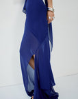 ORYX MAXI SKIRT IN DEEP BLUE - De La Vali