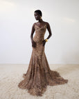 ATTICA MAXI DRESS IN GUEPARDO SILK CHIFFON