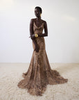 ATTICA MAXI DRESS IN GUEPARDO SILK CHIFFON
