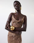 ATTICA MAXI DRESS IN GUEPARDO SILK CHIFFON