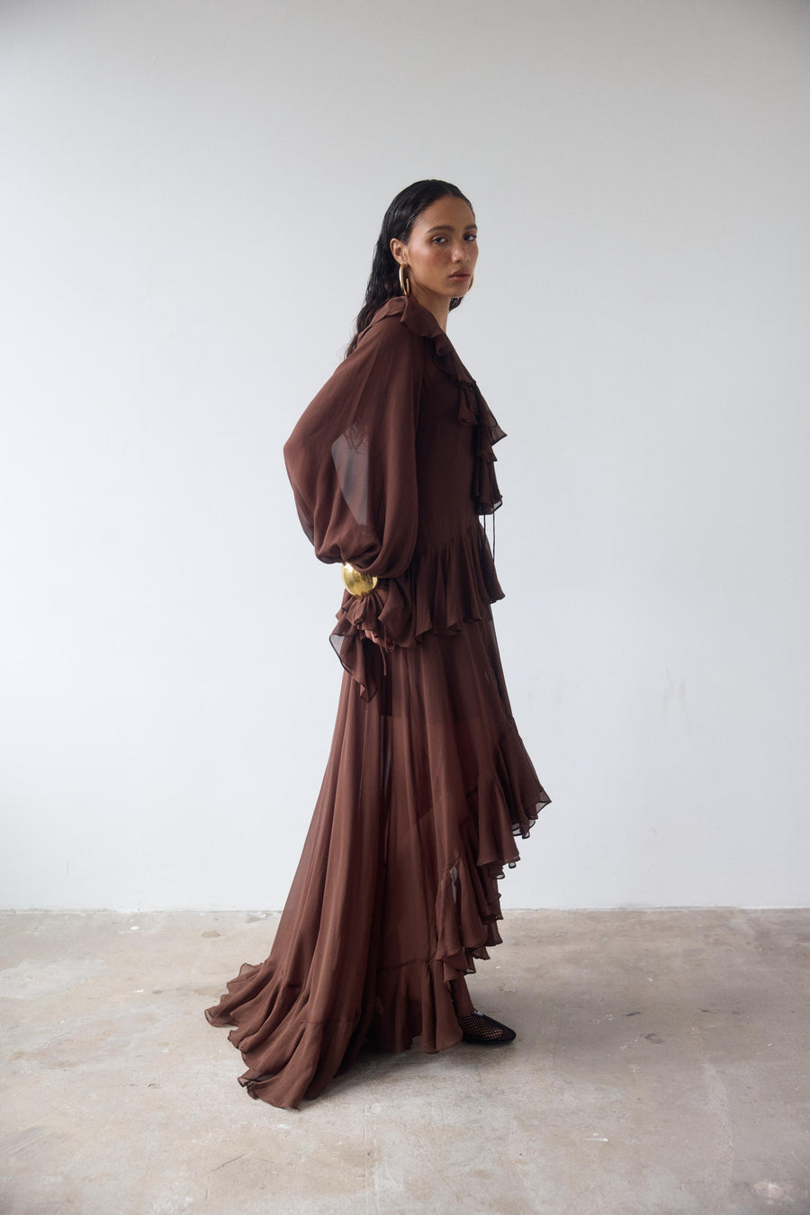 KONA MAXI DRESS IN CEDAR GEORGETTE