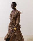 KONA MAXI DRESS IN GUEPARDO GEORGETTE CHIFFON