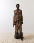 KONA MAXI DRESS IN GUEPARDO GEORGETTE CHIFFON