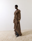 KONA MAXI DRESS IN GUEPARDO GEORGETTE CHIFFON