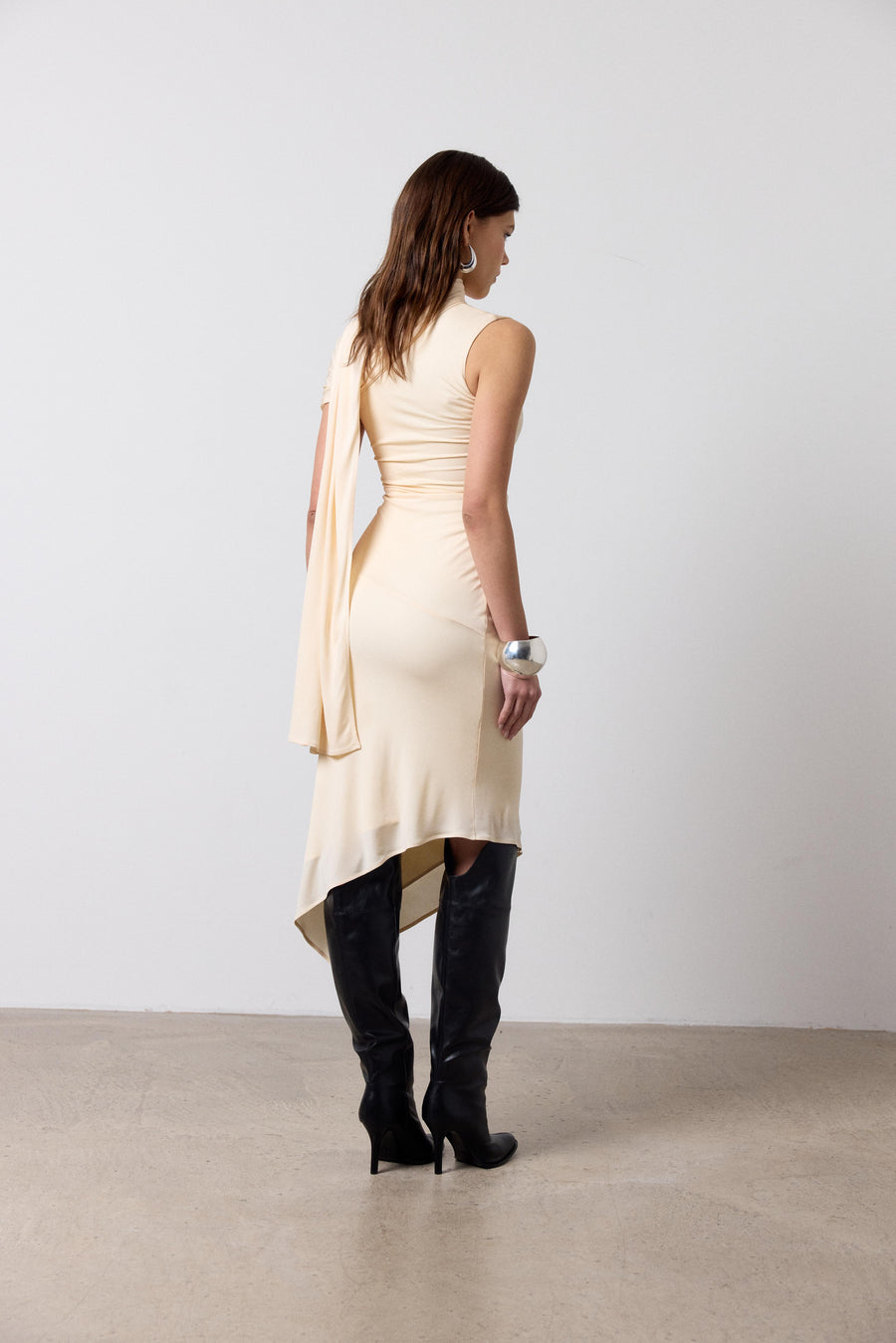 BRUBRU MIDI DRESS IN RAYON JERSEY