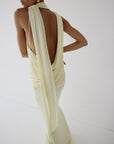 LURNA MAXI DRESS IN BRIGHT CREAM SPANDEX JEREY