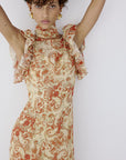 AVALON MAXI DRESS IN CACHEMIRA - YELLOW CHIFFON