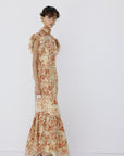 AVALON MAXI DRESS IN CACHEMIRA - YELLOW CHIFFON