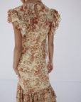 AVALON MAXI DRESS IN CACHEMIRA - YELLOW CHIFFON