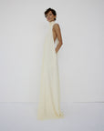 ADELA MAXI DRESS IN BRIGHT CREAM CHIFFON