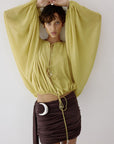 MISTY TOP IN PEAR CHIFFON