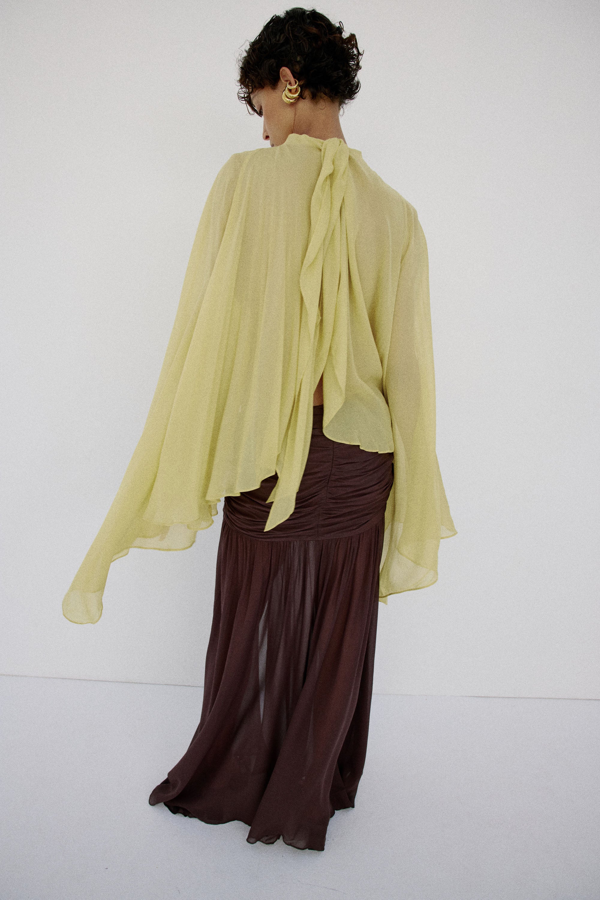 MIA TOP IN PEAR VISCOSE GEORGETTE