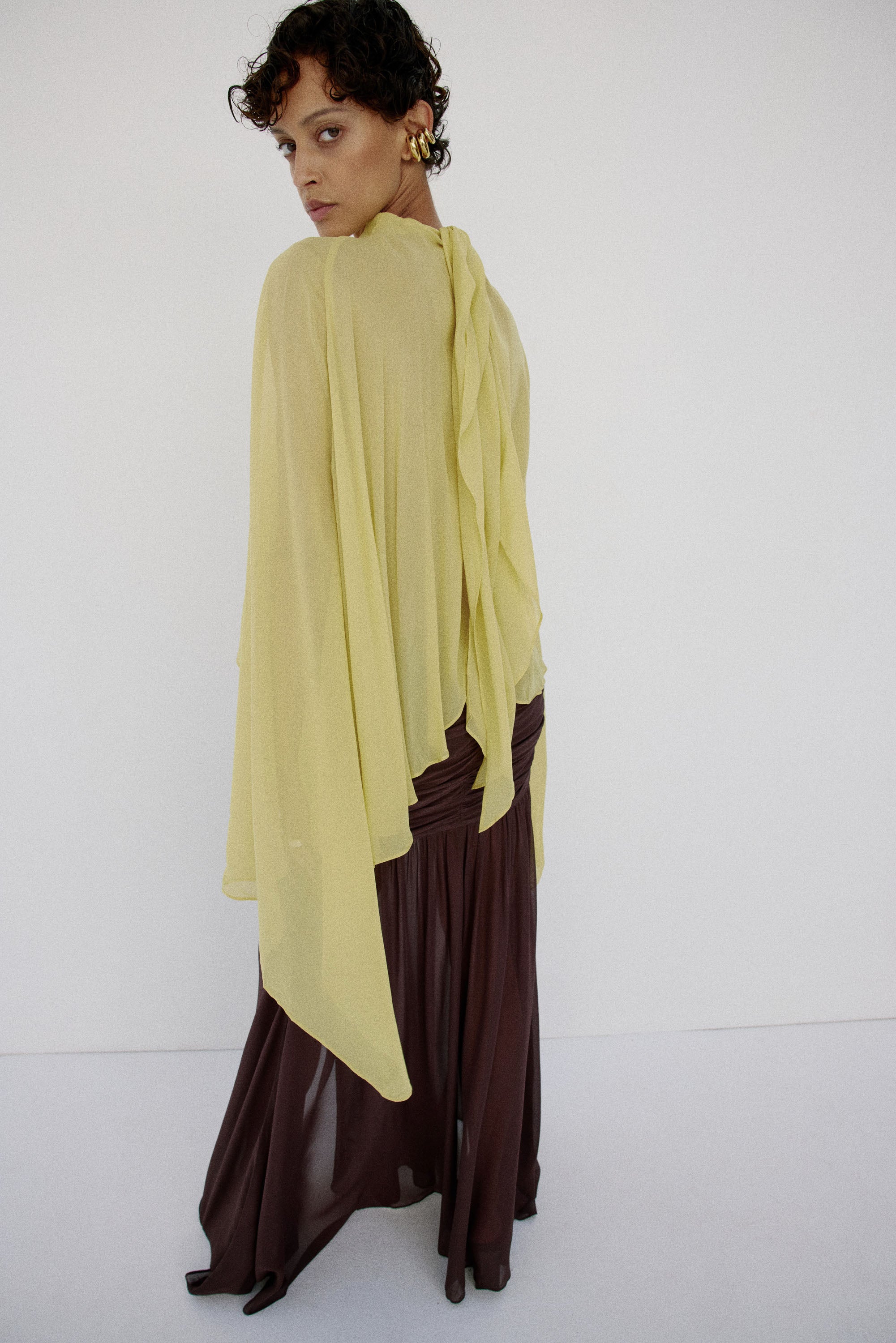 MIA TOP IN PEAR VISCOSE GEORGETTE