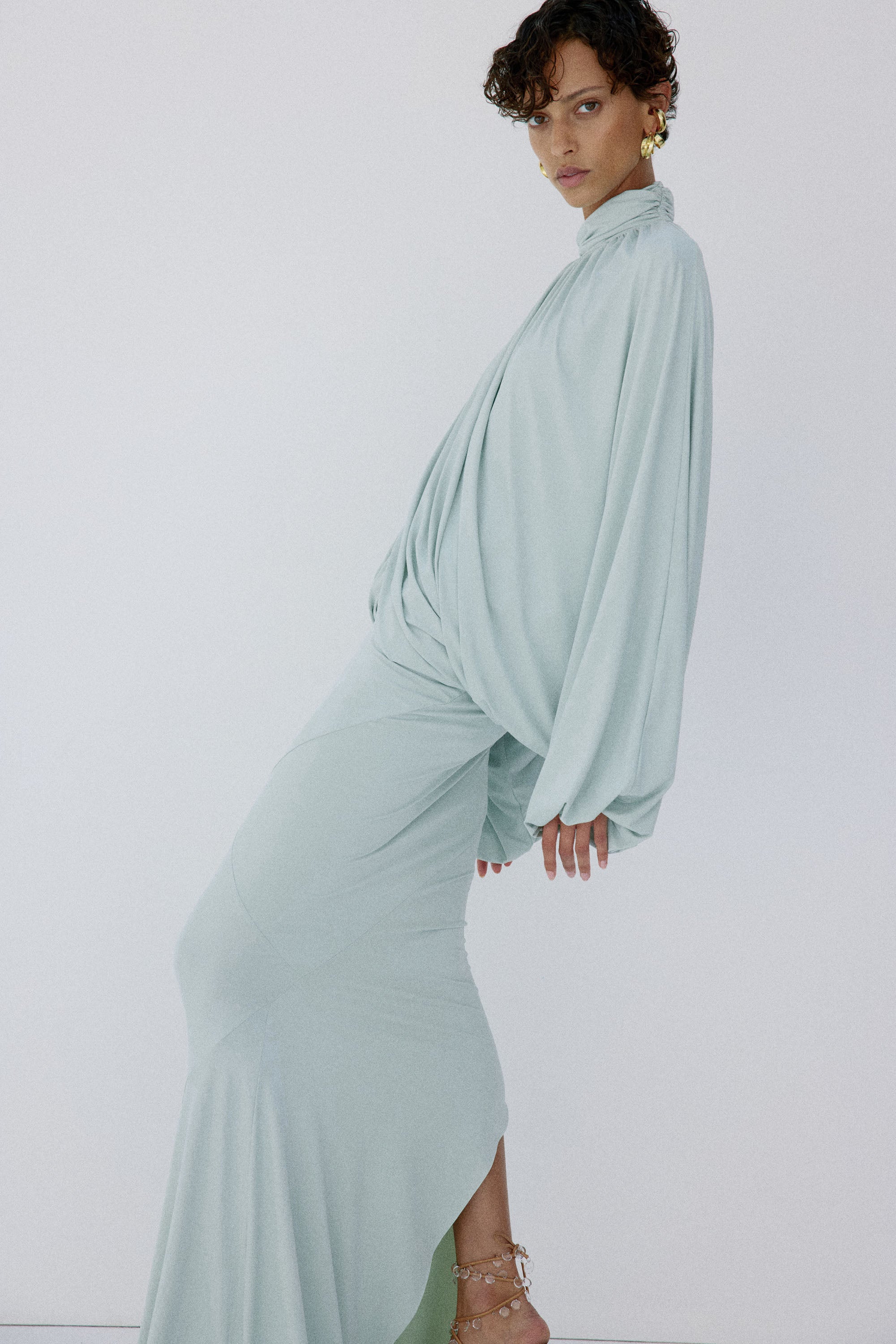 PACIFICA SKIRT IN ICE GREEN SPANDEX JEREY