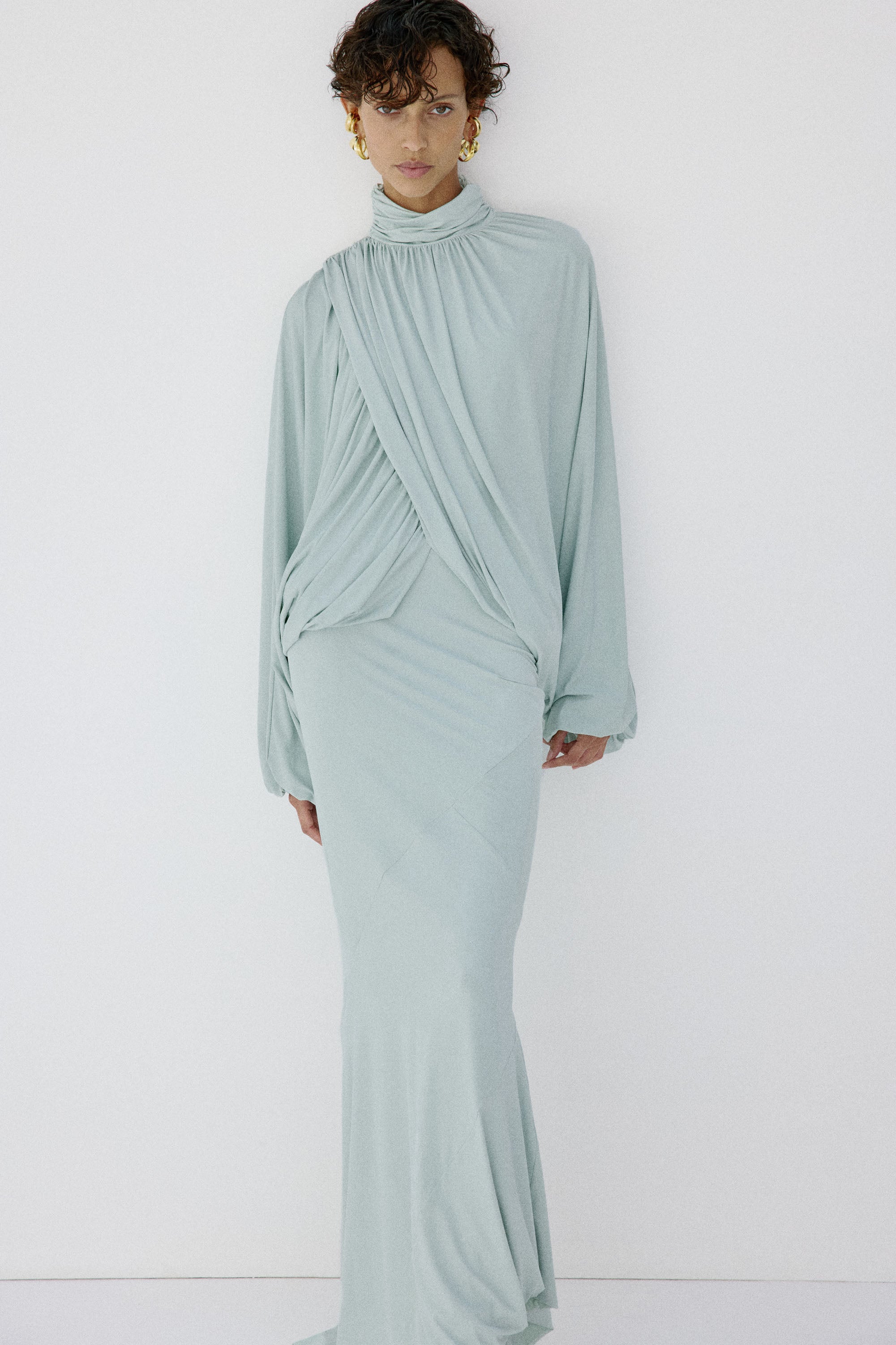 PACIFICA SKIRT IN ICE GREEN SPANDEX JEREY