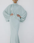 FLORO TOP IN ICE GREEN SPANDEX JEREY