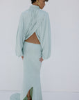 FLORO TOP IN ICE GREEN SPANDEX JEREY
