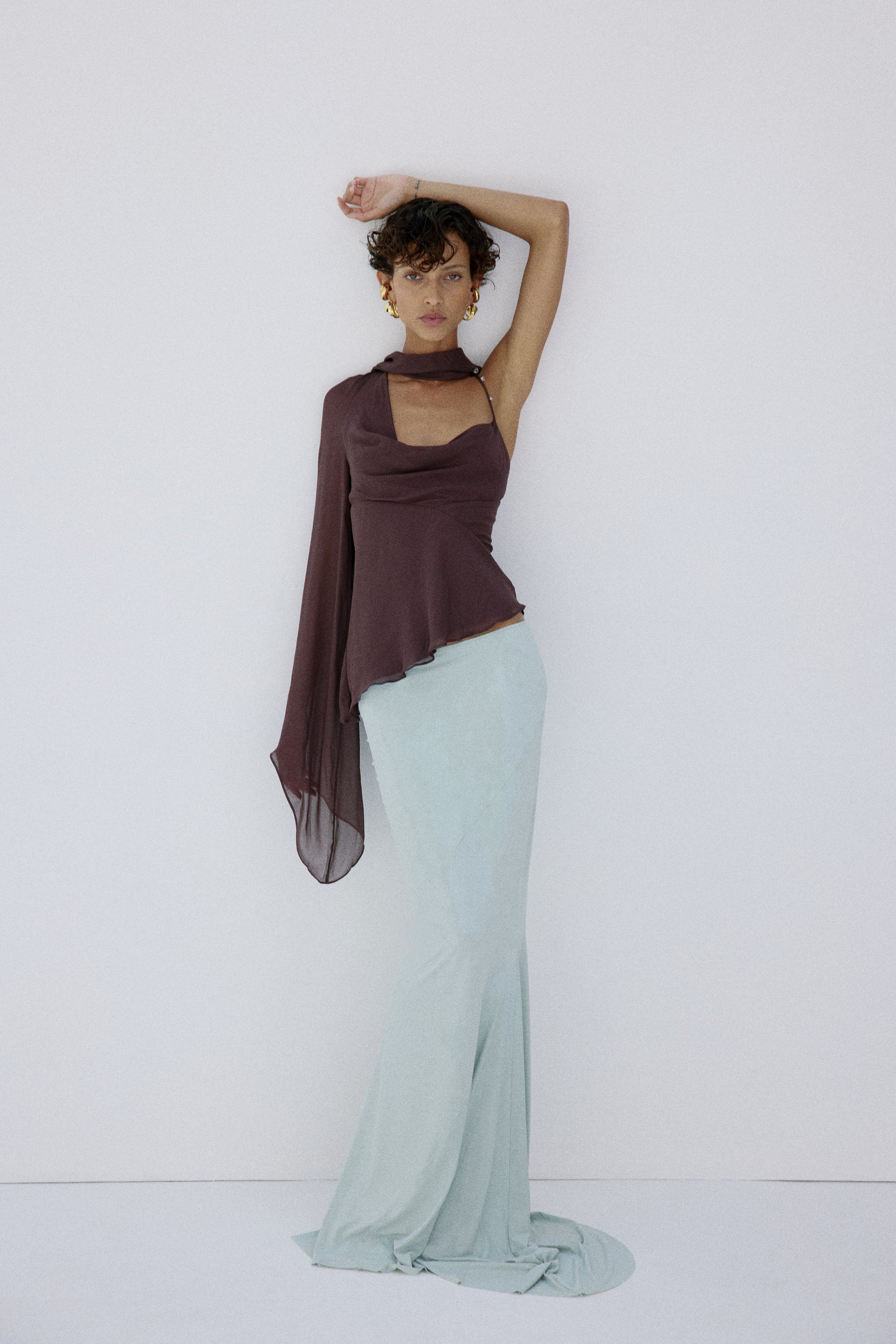 PACIFICA SKIRT IN ICE GREEN SPANDEX JEREY