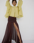 MIA TOP IN PEAR VISCOSE GEORGETTE