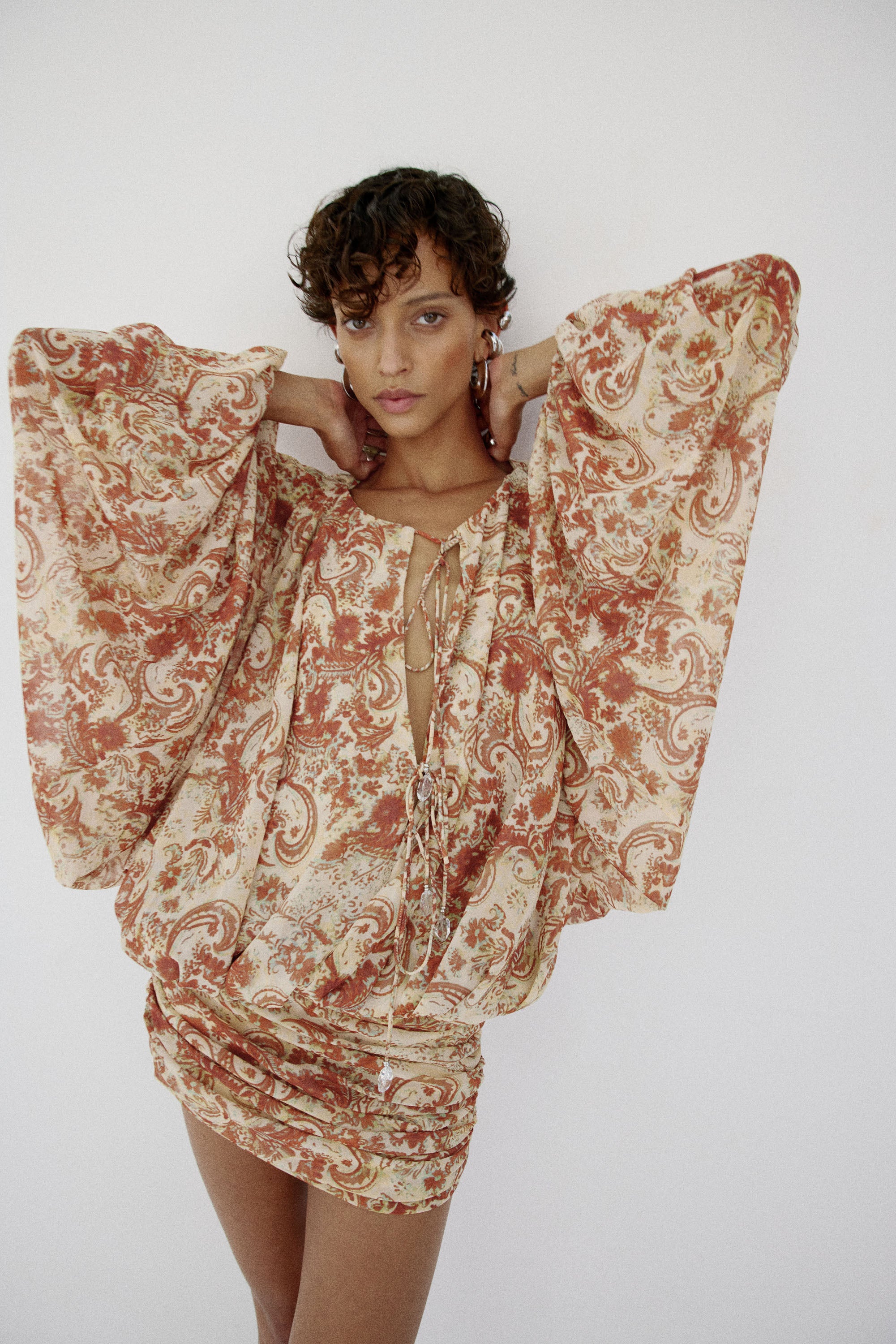 EULALIA DRESS IN CACHEMIRA - YELLOW CHIFFON