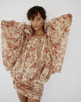 EULALIA DRESS IN CACHEMIRA - YELLOW CHIFFON