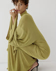 ELIODORO MAXI DRESS IN PEAR SLINKY KNIT
