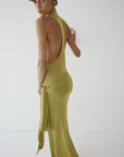 ABRIL MAXI DRESS IN PEAR SLINKY KNIT