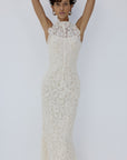 AINHOA MIDAXI DRESS IN IVORY LACE