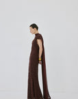 SOLINA MAXI DRESS IN PLUM LACE